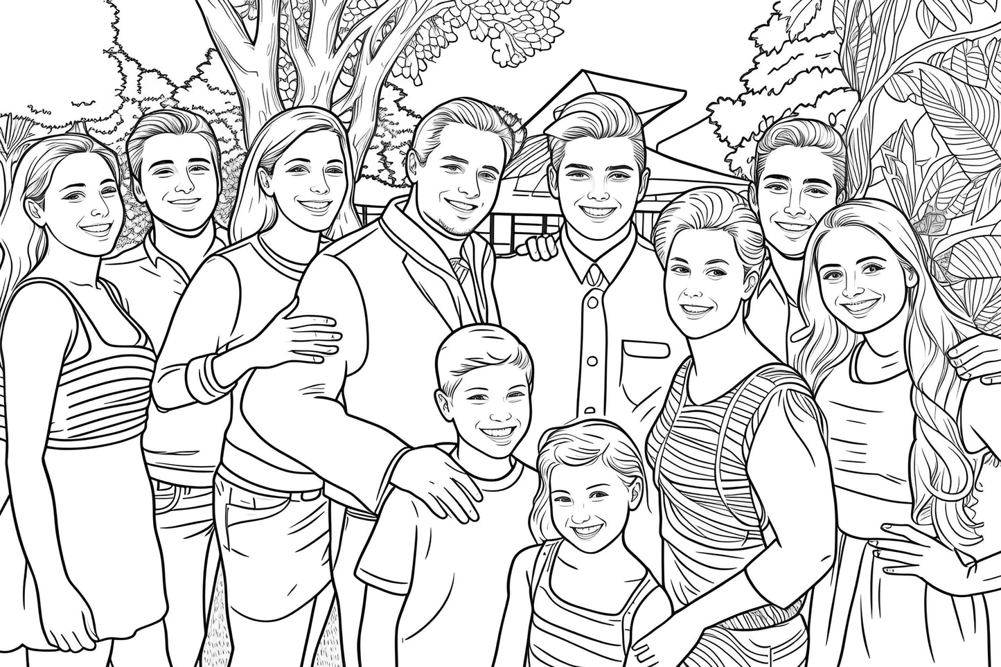 Custom Family Coloring Book from Photos