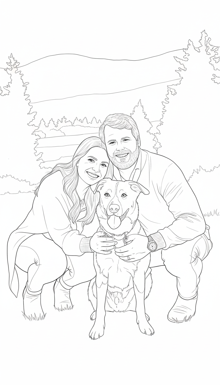 Custom Family Coloring Book from Photos
