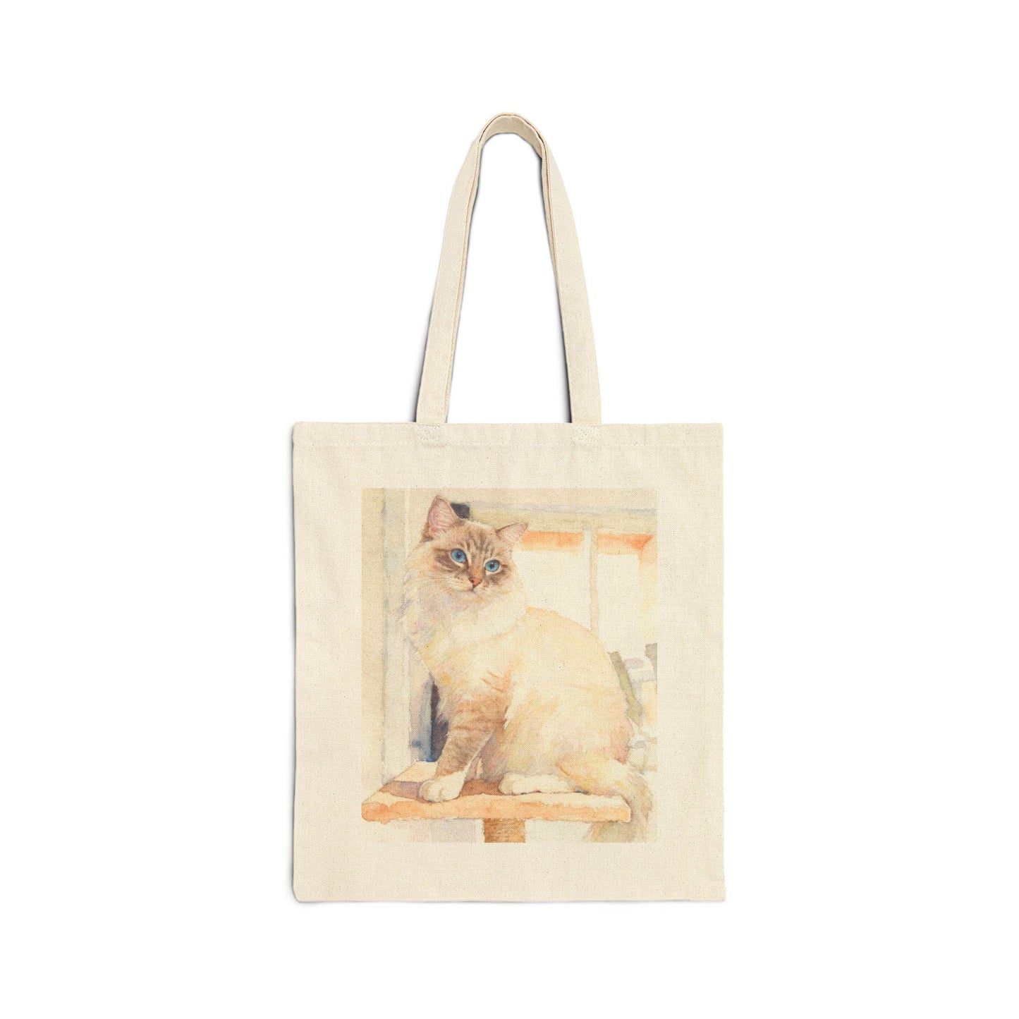 Tote bag with a cat design