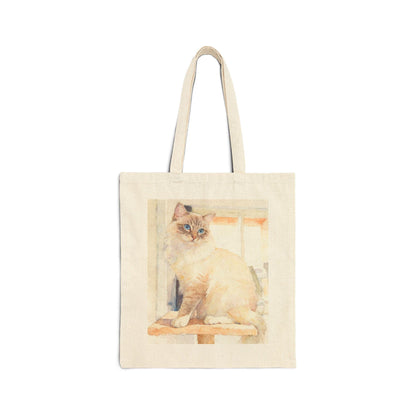 Tote bag with a cat design