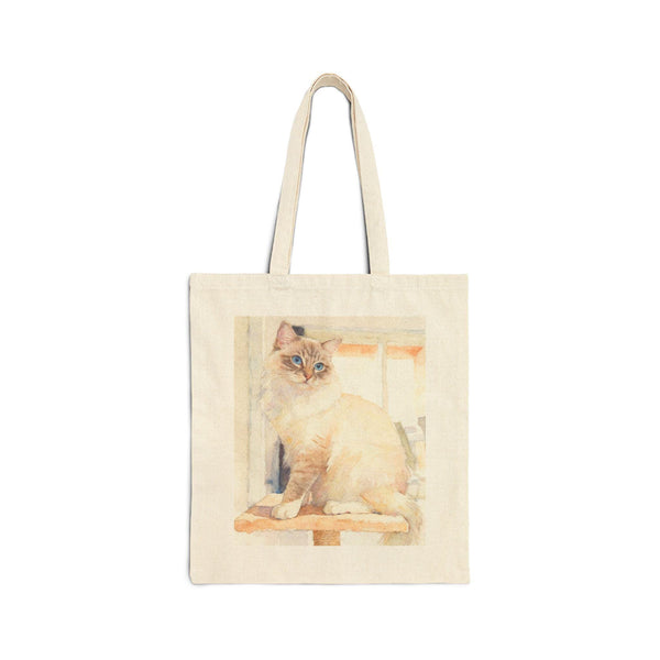 Tote bag with a cat design